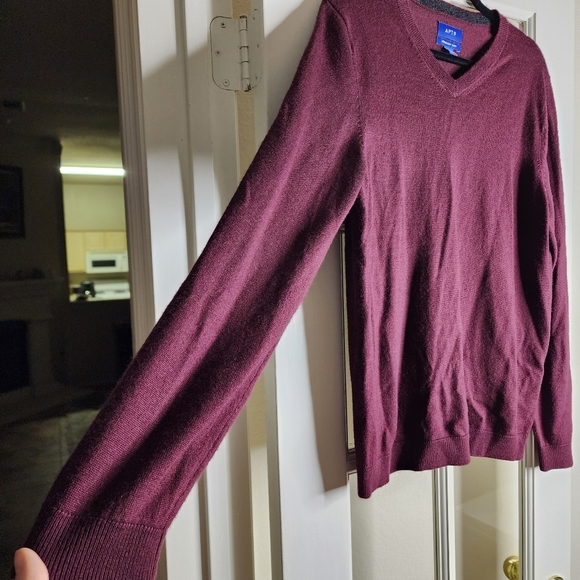 Apt. 9 Seriously Soft Men's Merino Wool Blend V Neck Comfy Cozy Sweater Medium - Picture 7 of 9